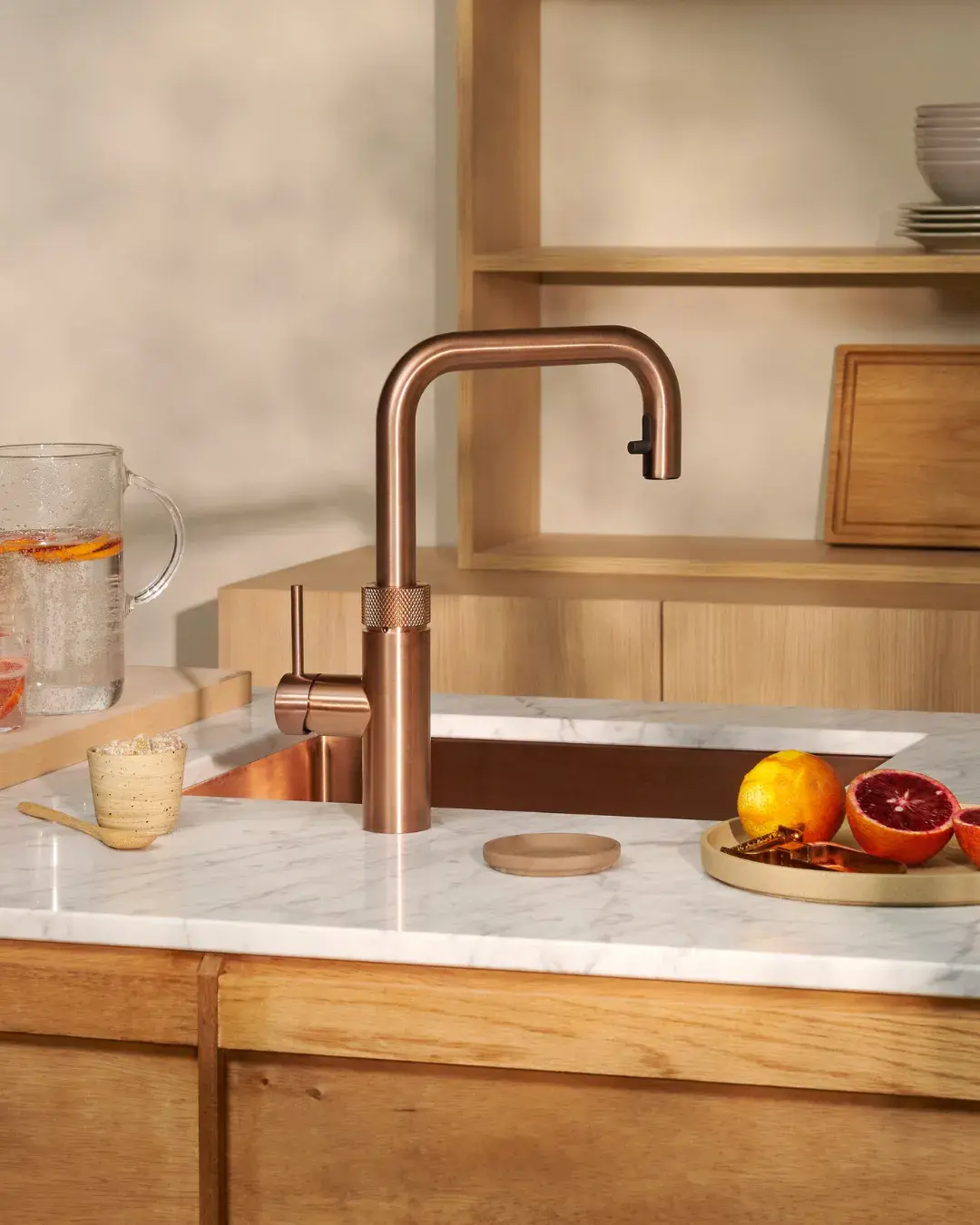 Quooker Flex eckig Kupfer