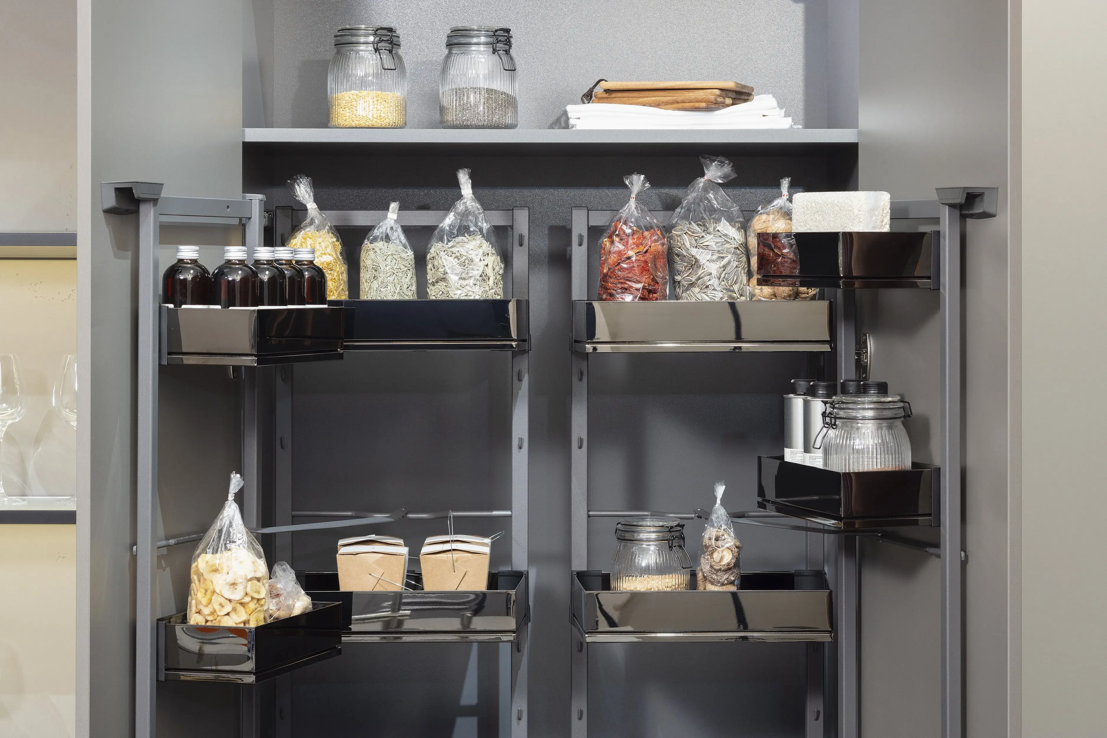 Ordnungssystem Küchenschrank Halterungen Vorräte